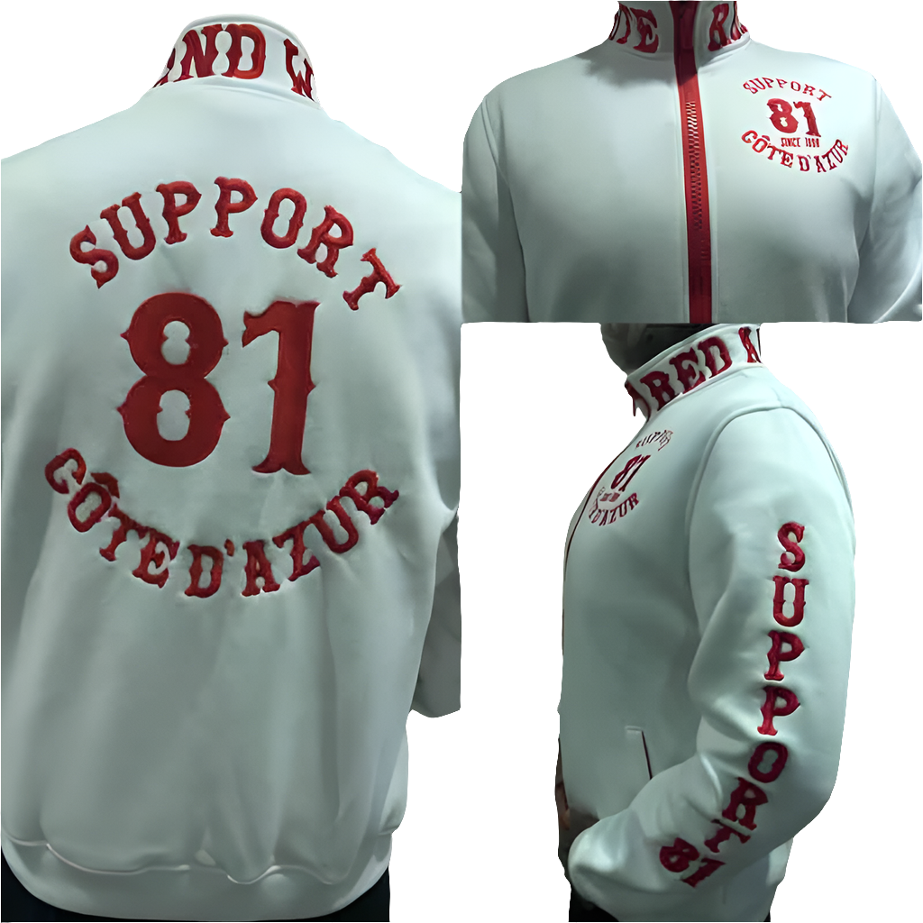 Gilet SYL 81 CA WHITE/RED zip red