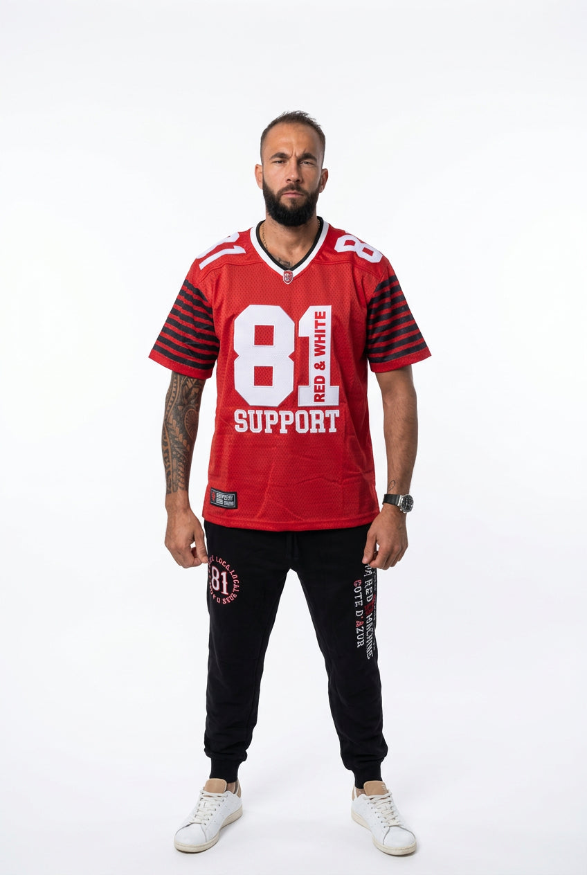 MAILLOT FOOT US SYL 81 Côte d'Azur Rouge