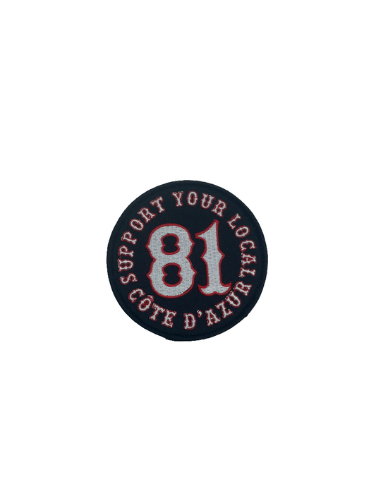 Patch  noir et rouge support