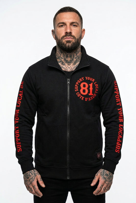 GILET NEW OUTLINE black/red