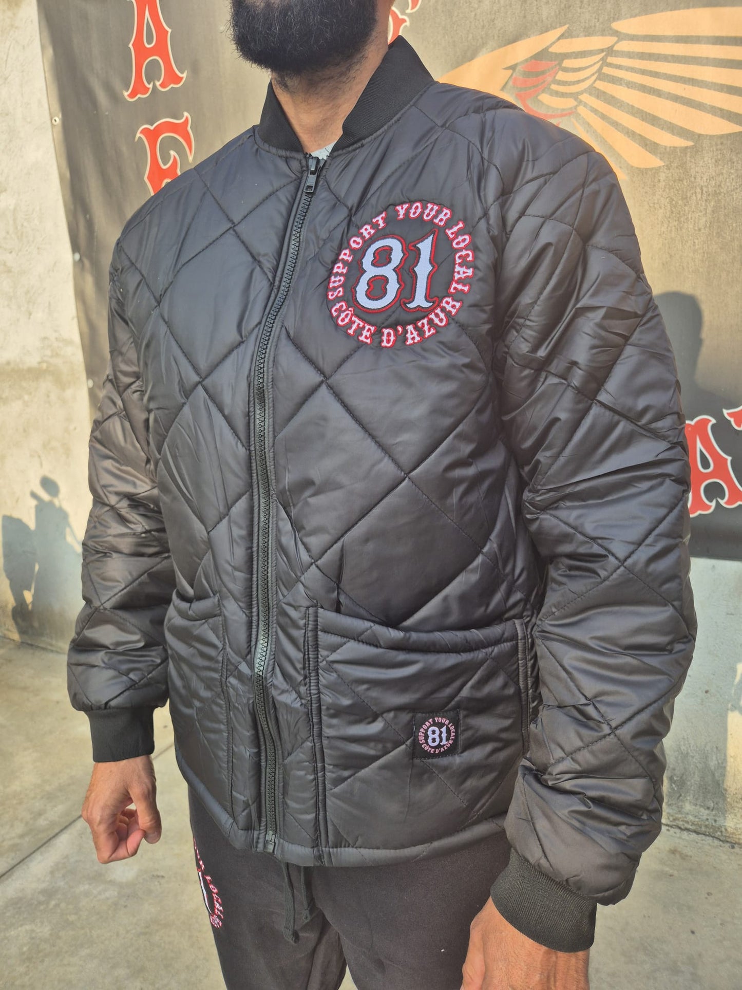 VESTE MATELASSÉE SYL 81 Black/Red