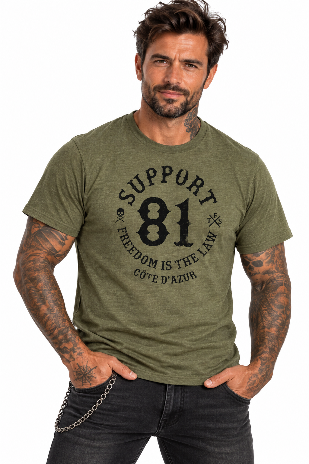 T-SHIRT Freedom Kaki SOLDE